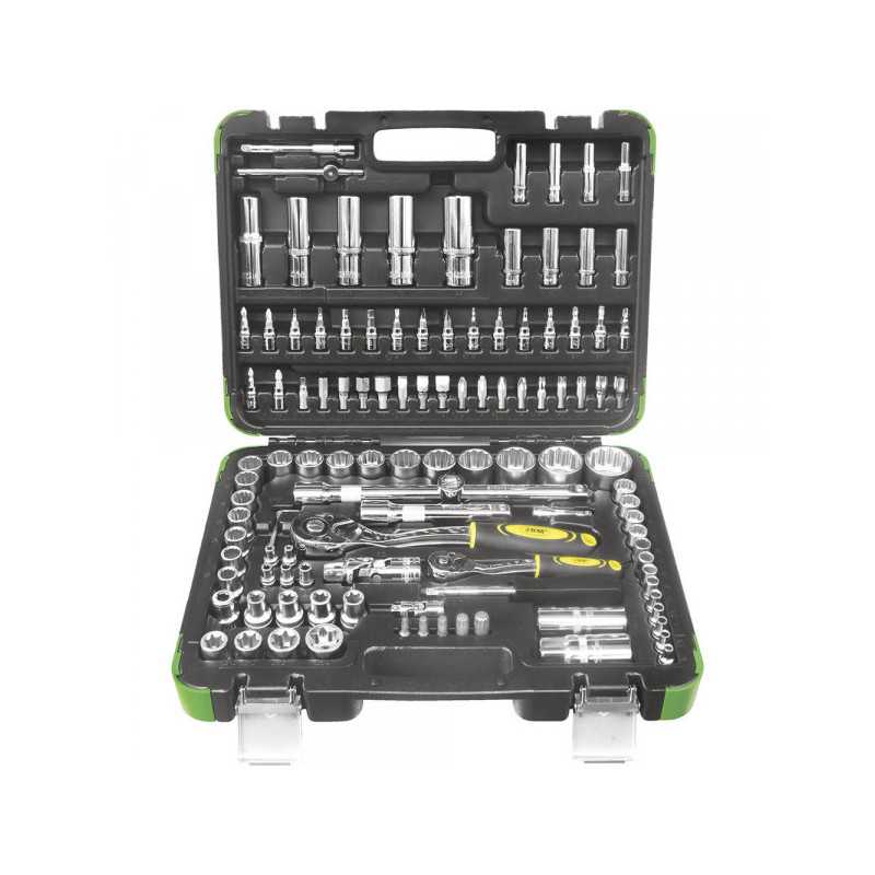 COFFRET Outillage DOUILLES 113 PIÈCES 12 PANS CHROME 52979 COFFRET Outillage DOUILLES 113 PIÈCES 12 PANS CHROME 52979