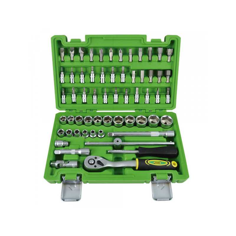 COFFRET OUTILLAGE DOUILLES 3/8" DE 59 PIÈCES 6 PANS