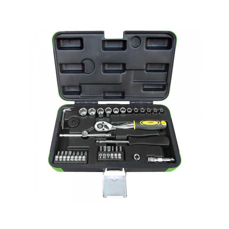 COFFRET D'OUTILS DE 36 PIÈCES DOUILLES SPLINE DE 1/4" 53107 COFFRET D'OUTILS DE 36 PIÈCES DOUILLES SPLINE DE 1/4" 53107