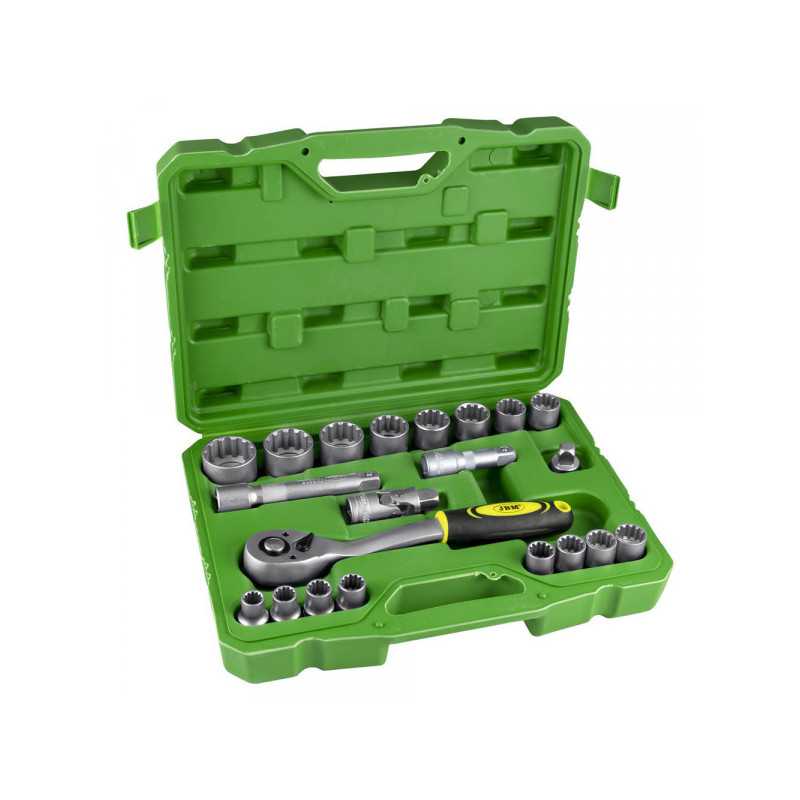 COFFRET D'OUTILS DE 21 PIECES DOUILLES DE 1/2"