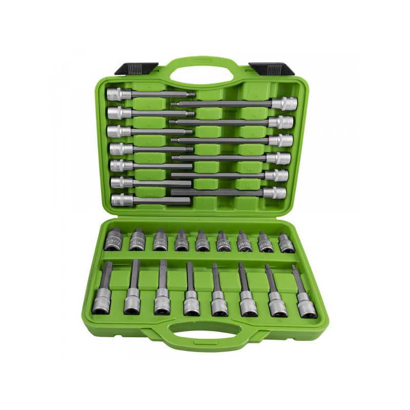 COFFRET OUTILLAGE D'EMBOUTS 6 PANS 30 PIÈCES 52604