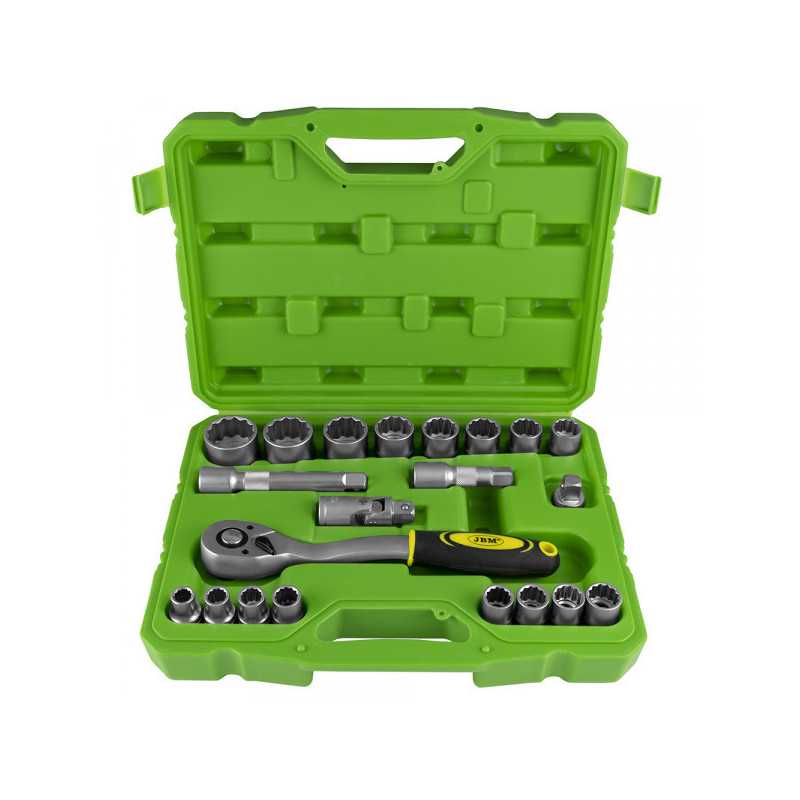 COFFRET OUTILLAGE DE 21 PIECES DOUILLES DE 1/2"