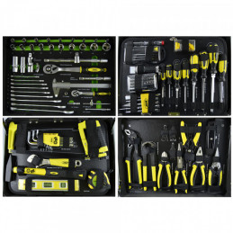 Malette Coffret d'outils douilles en aluminium 198 pièces 1/2" et 1/4"