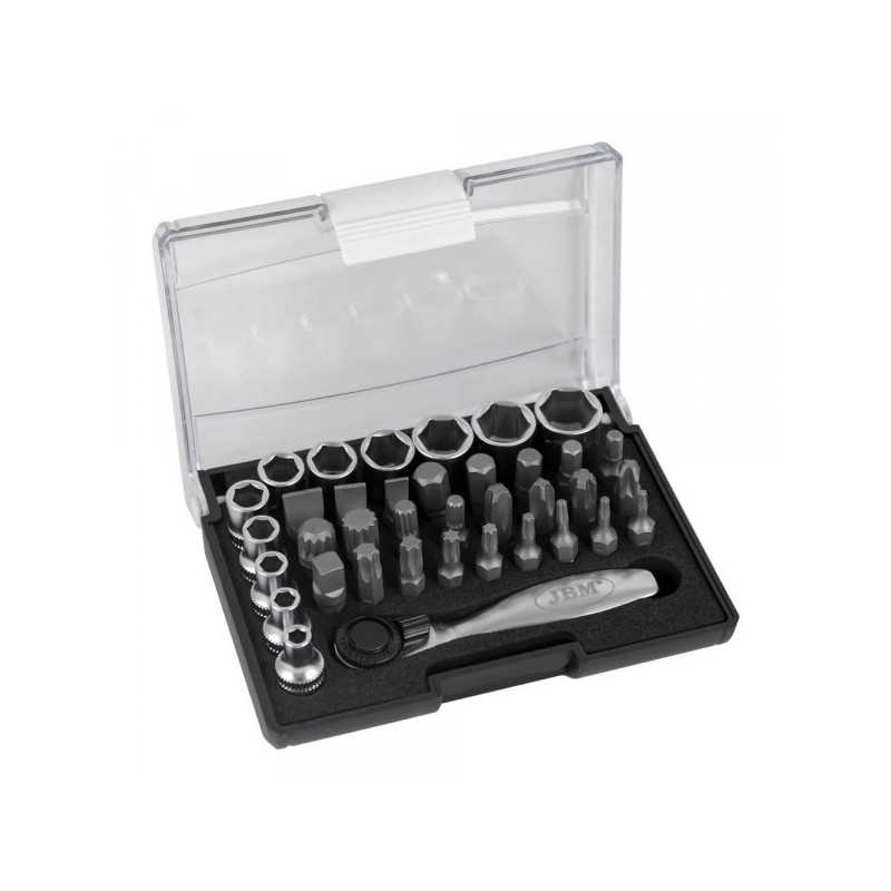 COFFRET OUTILLAGE DE 37 PIÈCES AVEC CLIQUET MINI DE 1/4"