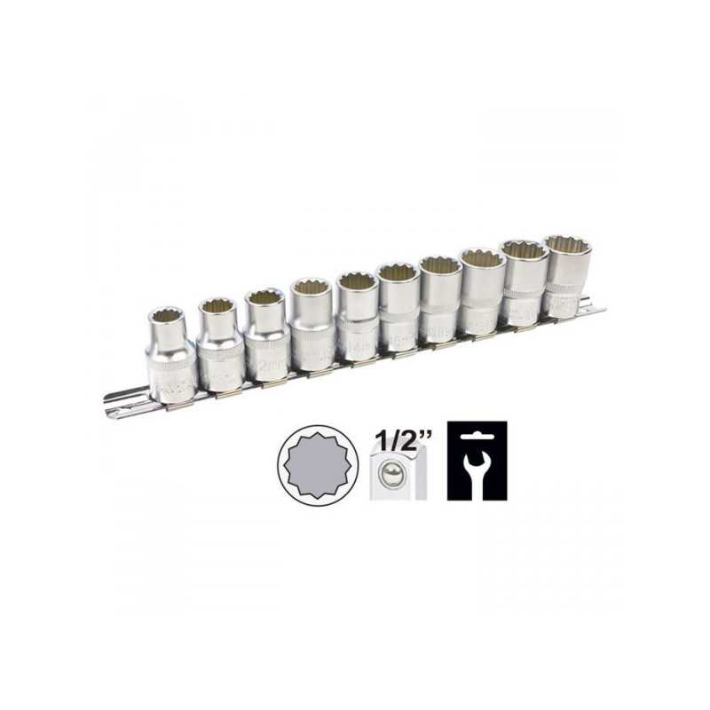OUTILLAGE RAIL A DOUILLES TOURNEVIS 1/2" 12 PANS