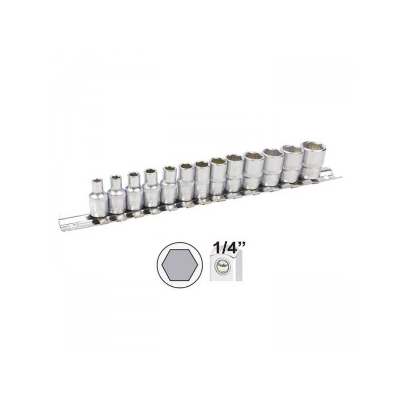 OUTILLAGE RAIL A DOUILLES TOURNEVIS 1/4" 6 PANS
