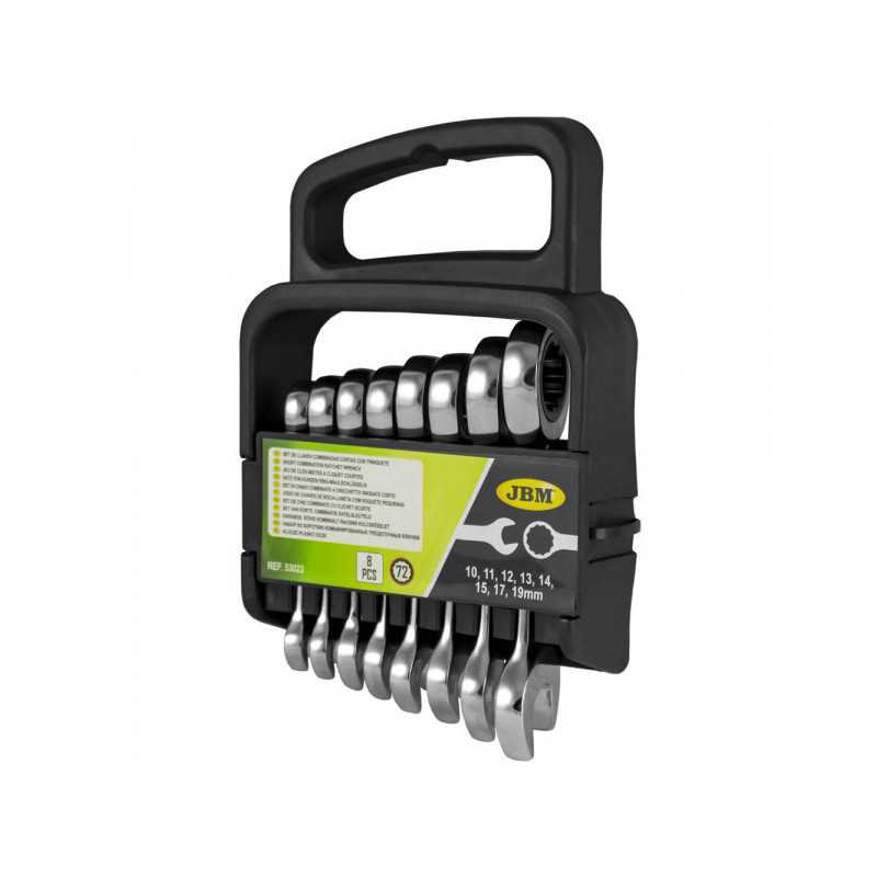 OUTILLAGE JEU 8 CLÉS MIXTES A CLIQUET COURTES 53022 OUTILLAGE JEU 8 CLÉS MIXTES A CLIQUET COURTES 53022