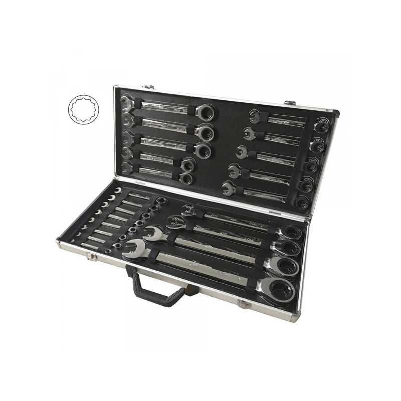 COFFET OUTILLAGE MALETTE SET DU 22 CLÉS COMBINÉES AVEC CLIQUET 53020