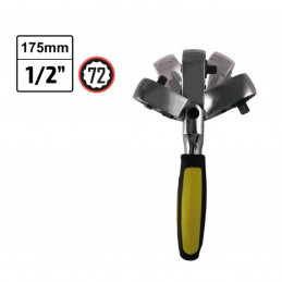 OUTIL CLIQUET 72 DENTS ARTICULÉ COURT DE 1/2" 175MM
