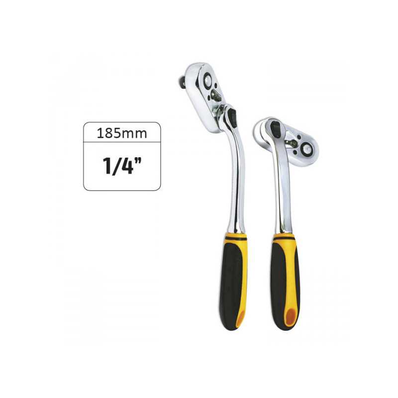 OUTIL Cliquet 48 dents à tête inclinable 1/4" 185 MM 52585 OUTIL Cliquet 48 dents à tête inclinable 1/4" 185 MM 52585