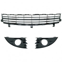 Kit Grilles pare choc avant inférieur pour Renault Scenic de 2006 à 09/2008 RN3104C