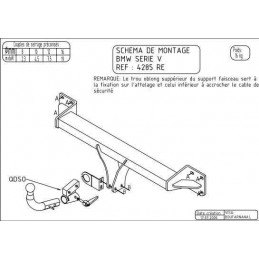 Attelage pour BMW Série 5 E60 de 07/03 à 03/10 4285RE