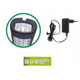 BALADEUSE ATELIER 24+6 LEDS AVEC BATTERIE RECHARGABLE/DOUBLE AIMANT ARRIERE ET BASE AIMANTÉE