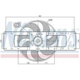 Ventilateur refroidissement du moteur NISSENS pour Renault 19 21 Clio 1 Rapid 1551060
