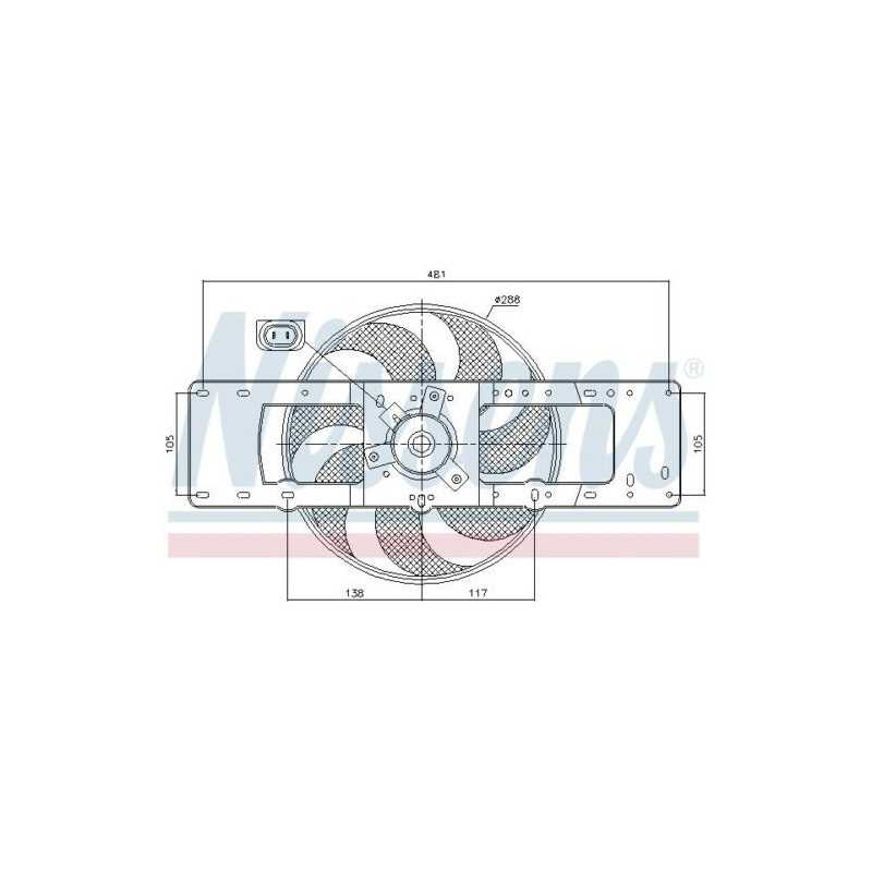 Ventilateur refroidissement du moteur NISSENS pour Renault 19 21 Clio 1 Rapid
