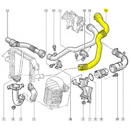 Durite de turbo pour Renault Laguna 1 Espace 3 1.9 Dti SAUF LAGUAN 2 ET MODELES DCi