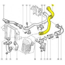 Durite de turbo pour Renault Laguna 1 Espace 3 1.9 Dti SAUF LAGUAN 2 ET MODELES DCi 918003