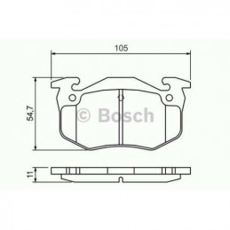 Jeu de 4 plaquettes de frein arrière BOSCH pour Citroen Saxo Xsara Zx Renault Clio 1 2 Megane 1 Super 5 Peugeot 106 205 206 3...