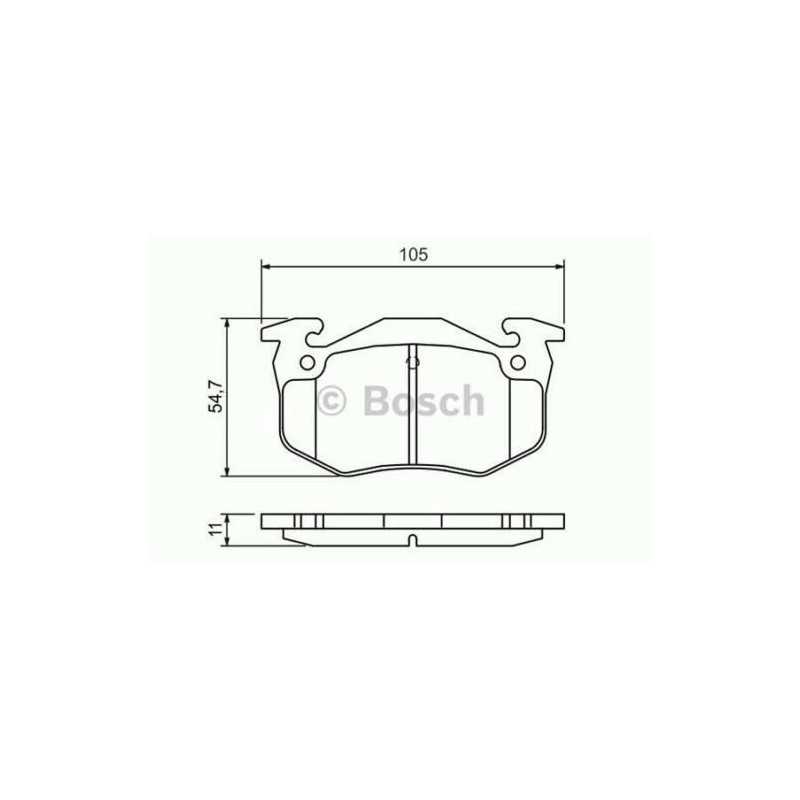 Jeu de 4 plaquettes de frein arrière BOSCH pour Citroen Saxo Xsara Zx Renault Clio 1 2 Megane 1 Super 5 Peugeot 106 205 206 3...