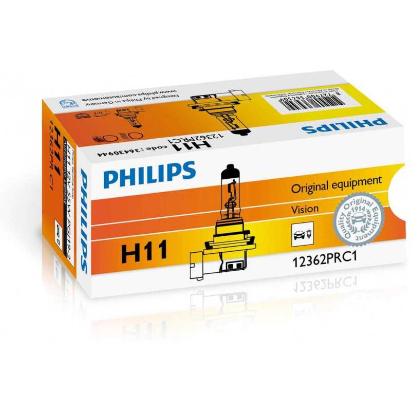 Philips Ampoule H11 12 V 55 W Vision de voiture ampoule de phare + 30% plus de lumière 12362PRC1