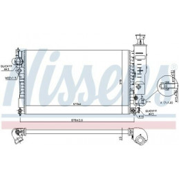 Radiateur moteur, radiateur d'eau NISSENS pour Peugeot 405 R10202