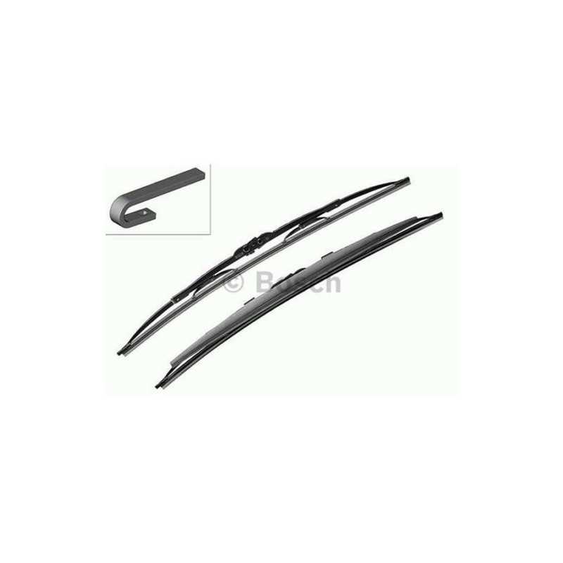 Jeu 2 Balais d'essuie-glace avant BOSCH pour Bmw Ford Honda Jeep Mazda Mini Nissan Opel Rover Vw 3 397 118 541 Jeu 2 Balais d'essuie-glace avant BOSCH pour Bmw Ford Honda Jeep Mazda Mini Nissan Opel Rover Vw 3 397 118 541