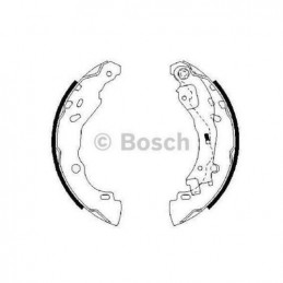 Jeu de 4 mâchoires de frein arriere BOSCH pour Citroen C2 C3 Lancia Ypsilon Peugeot 1007 0 986 487 690