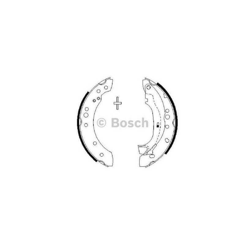 Jeu de 4 mâchoires de frein arriere BOSCH pour Citroen C2 C3 Peugeot 1007 0 986 487 664