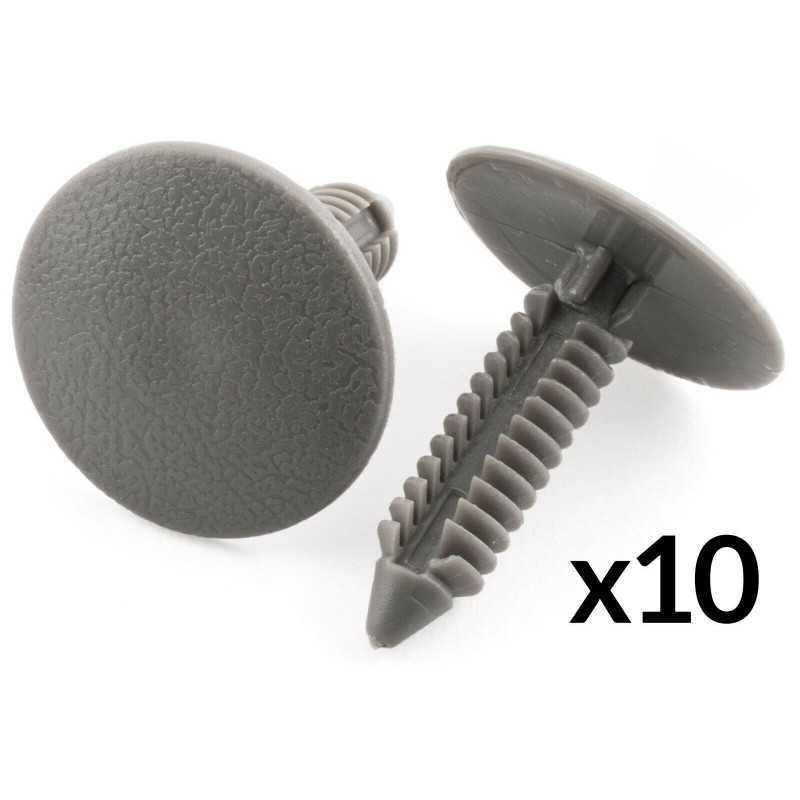 10 Clips, agrafes plastique rivet pour Ford Connect Fusion Taurus