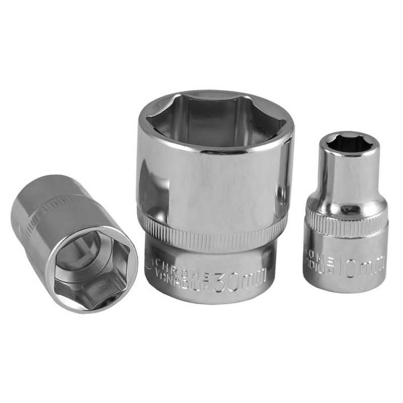 DOUILLE 1/2" HEX PETIT DU 17MM, CHROME 13263