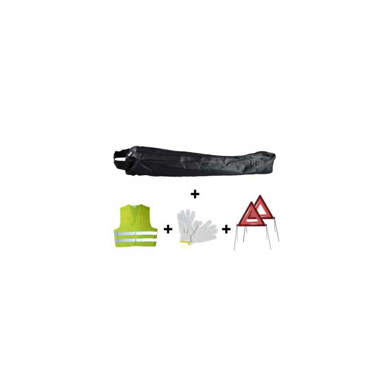 KIT DE SÉCURITÉ 2 TRIANGLES POCHETTE MINI Noir 53175