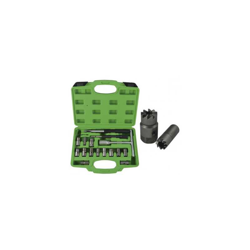 Coffret 17 alésoirs pour nettoyer les sièges des injecteurs 52813 Coffret 17 alésoirs pour nettoyer les sièges des injecteurs 52813