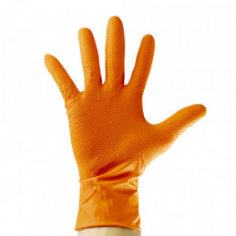 100 GANTS ORANGES EN NITRILE, ÉPAISSEUR DE 7,0 MIL, TAILLE : L 53552