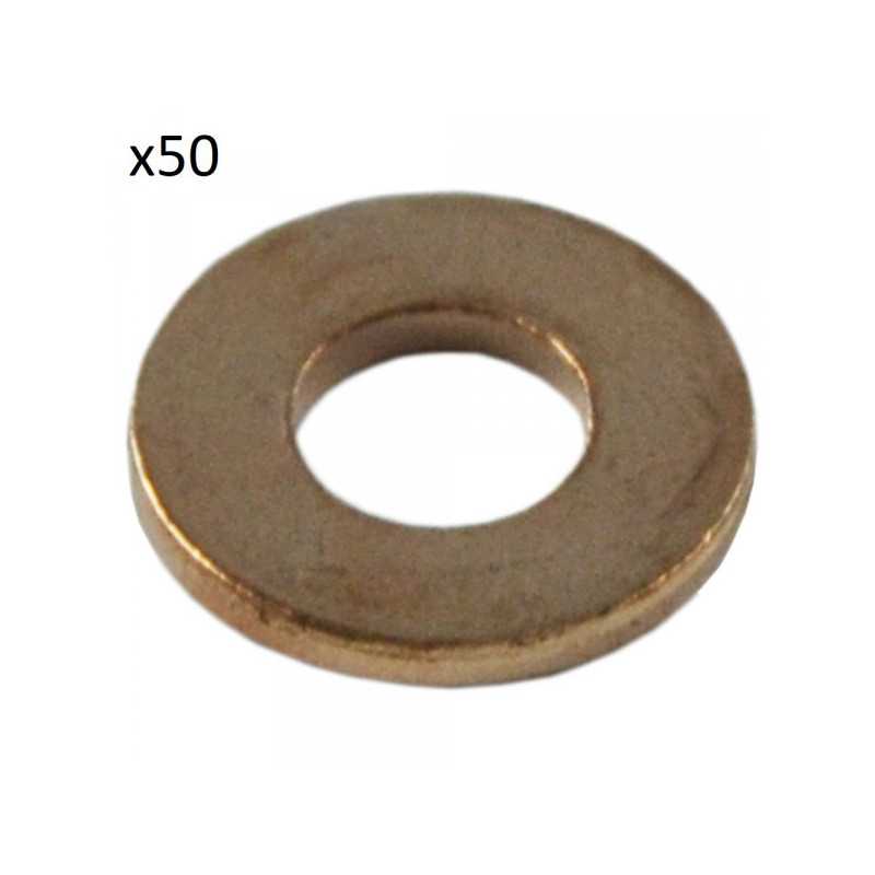SAC DE 50 RONDELLES DE CUIVRE POUR INJECTEURS (15,0 x 7,5 x 3,0MM)