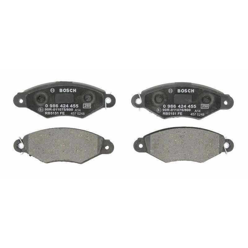 4 Plaquettes de frein avant BOSCH pour Citroen xsara Peugeot 306 Renault kangoo Nissan kubistar 0986424455 4 Plaquettes de frein avant BOSCH pour Citroen xsara Peugeot 306 Renault kangoo Nissan kubistar 0986424455