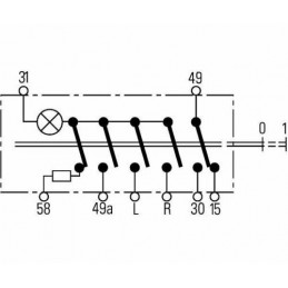 Bouton, interrupteur warning pour Mercedes Kombo Classe S SL 662469