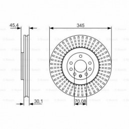 Jeu de 2 disques de frein avant BOSCH pour Opel Vectra C 0 986 479 A24