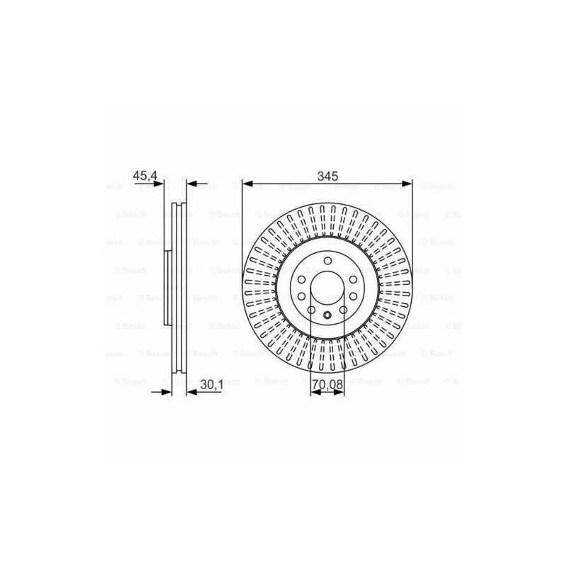 Jeu de 2 disques de frein avant BOSCH pour Opel Vectra C 0 986 479 A24