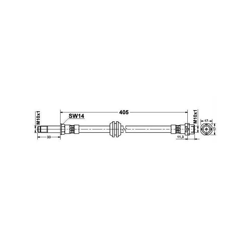 Flexible de frein avant gauche OU droit pour Bmw Série 3 E46 Z4 E85 500 756 Flexible de frein avant gauche OU droit pour Bmw Série 3 E46 Z4 E85 500 756