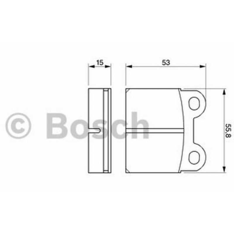 Jeu de 4 plaquettes de frein avant BOSCH pour Alfa Spider Porsche 911 912 Saab Talbot Simca 1100 Vw Kaefer Karmann Volvo 66 0...