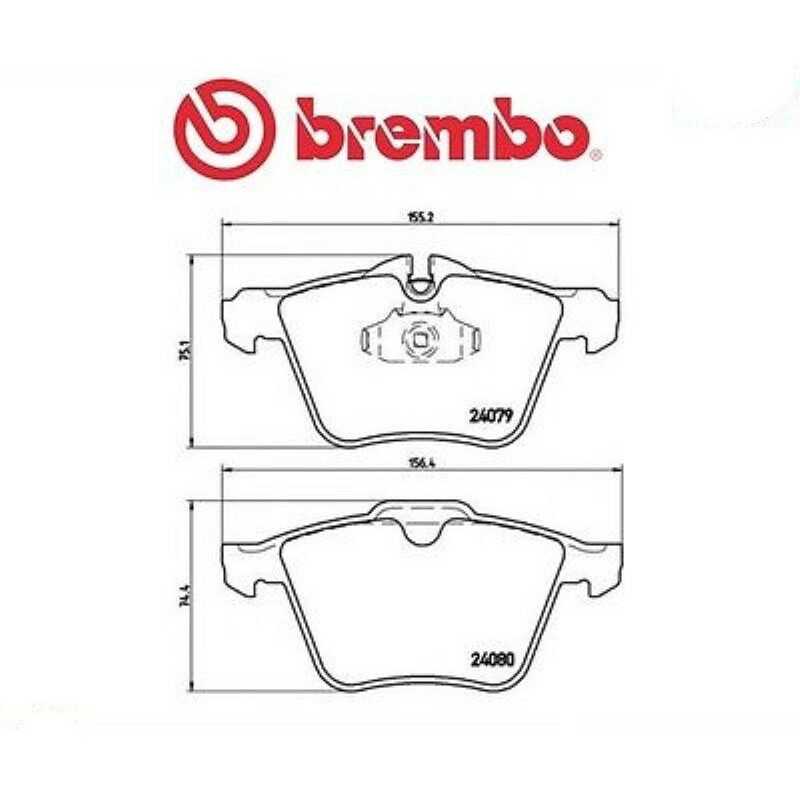 Jeu de 4 plaquettes de frein avant BREMBO pour Jaguar S-Type XF XJ XK P 36 027