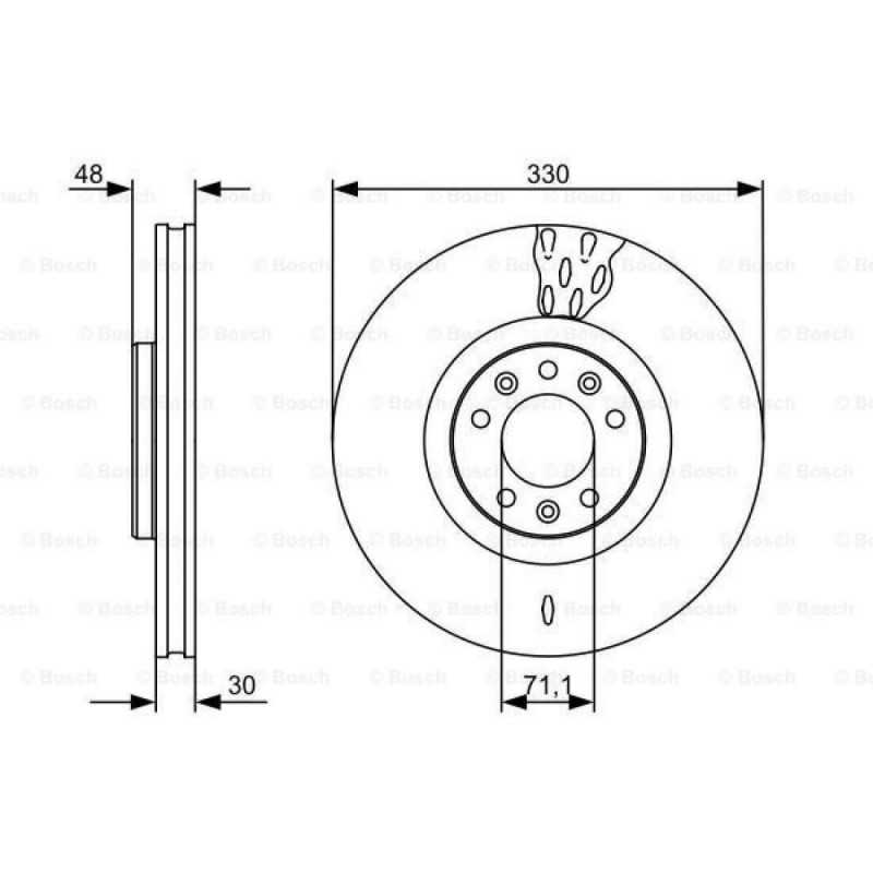 Jeu de 2 disques de frein avant BOSCH pour Citroen C5 C6 Peugeot 407 0 986 479 529