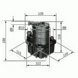 Filtre à carburant BOSCH pour Renault Clio Modus 1.5 0 450 907 015