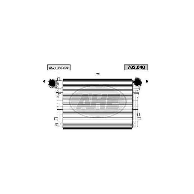 Echangeur d'air 1.9 et 2.0 l TDI 615 mm 405 mm 32 mm 1024101