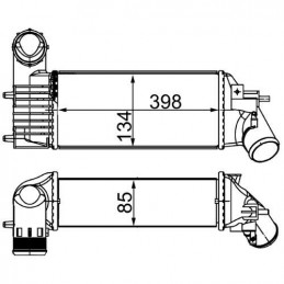 Intercooler, échangeur, radiateur d'air pour Citroen C5 Peugeot 406 607 4881122