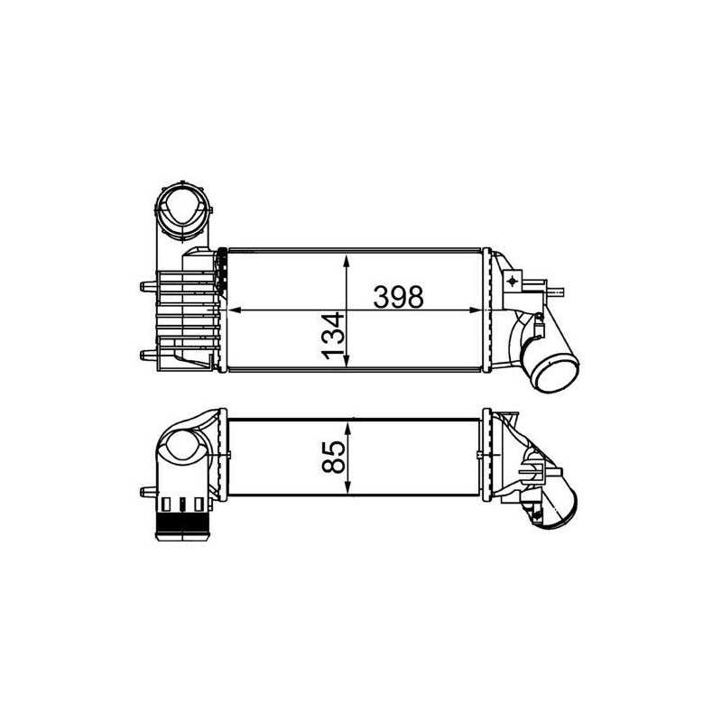 Intercooler, échangeur, radiateur d'air pour Citroen C5 Peugeot 406 607 4881122