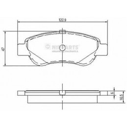 Jeu de 4 plaquettes de frein avant NIPPARTS pour Citroen C1 Peugeot 107 108 Toyota Aygo 1.0 1.4 j3602122