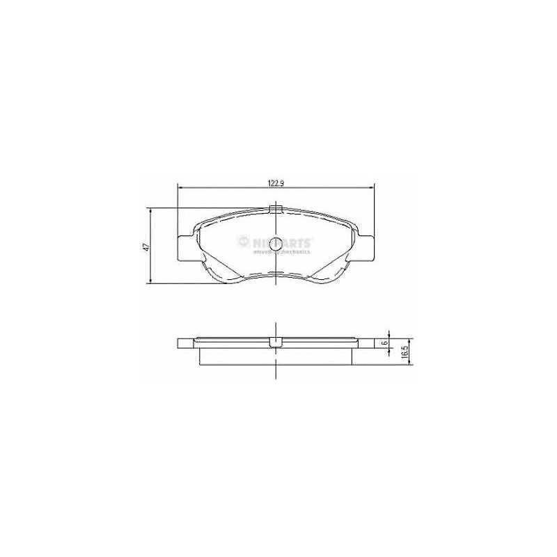 Jeu de 4 plaquettes de frein avant NIPPARTS pour Citroen C1 Peugeot 107 108 Toyota Aygo 1.0 1.4