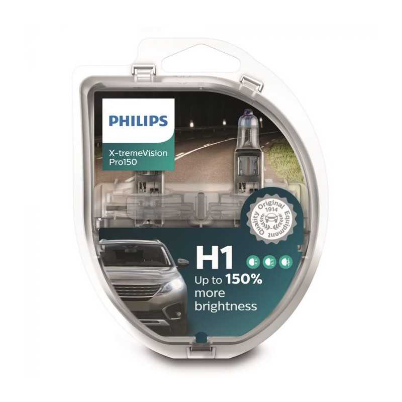 Pack 2 Lampes halogènes 12V H1 X-treme Vision Pro150 Boîte plastique 3400k 12258XVPS2 Pack 2 Lampes halogènes 12V H1 X-treme Vision Pro150 Boîte plastique 3400k 12258XVPS2