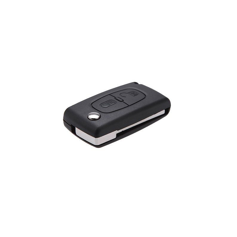 Telecommande 2 boutons type 536 avec clef vierge( VA2 ) Pour Peugeot Citroen 2B-PSA-VA2-536